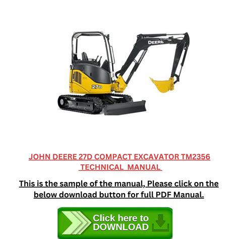 john deere 27d mini excavator operator's manual|john deere 27d specs pdf.